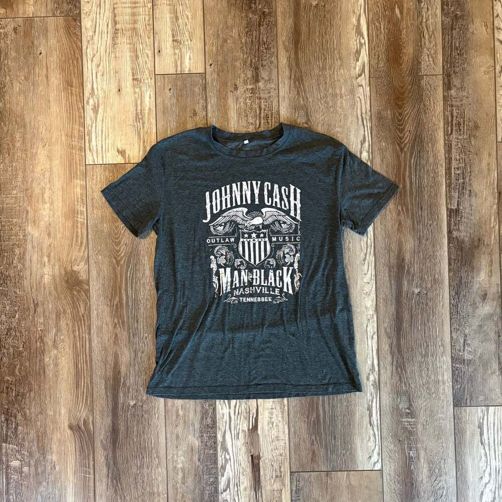 Johnny Cash Man in Black Outlaw Music Graphic T Shirt Mens M